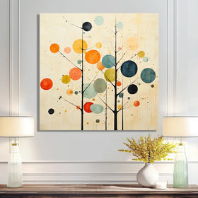 Beige Mid Century Minimalist Masterpiece Wall Art