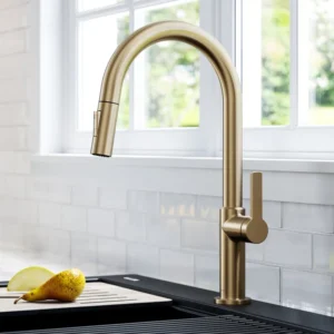 KRAUS Oletto Single Handle Pull Down Kitchen Faucet KPF-2820SFACB